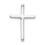 10K White Gold .03ct. Diamond Cross Chain Slide - Image 3