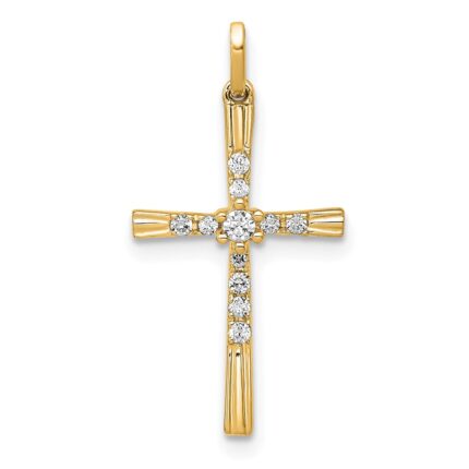10K 1/10ct. Diamond Cross Pendant