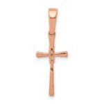 10k Rose Gold .03ct. Diamond Cross Pendant - Image 3