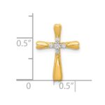 10K Diamond Cross Slide Pendant - Image 4