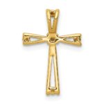 14k 1/15 carat AA Diamond Cross Chain Slide - Image 3