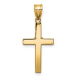 14k Two-Tone Diamond Heart Cross Pendant - Image 3