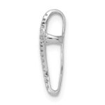 14k White Gold 1/15 carat Diamond Cross Omega Slide - Image 2