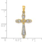 14k 1/5 carat Diamond Cross Pendant - Image 4