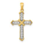 14k 1/5 carat Diamond Passion Cross Pendant