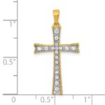 10K  1/5ct. Diamond Cross Pendant - Image 4