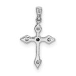 14k White Gold 1/15 carat Diamond Cross Pendant - Image 3