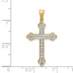 14k 1/10 carat Diamond Cross Pendant - Image 4