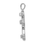 10K White Gold 1/2ct. Diamond Fancy Cross Pendant - Image 2