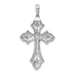 10K White Gold 1/2ct. Diamond Fancy Cross Pendant - Image 3