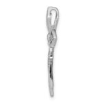 14k White Gold 1/15 carat Diamond Cross Chain Slide - Image 2