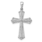 10K White Gold 1/8ct. Diamond Passion Cross Pendant