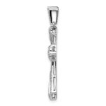 14k White Gold 1/3 carat Diamond Fancy Cross Pendant - Image 2