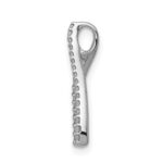 14k White Gold 1/8 carat Lab Grown Diamond VS/SI+ G+ Complete Wishbone Chain Slide Pendant - Image 2