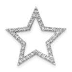 14k White Gold Large 1/6 carat Diamond Star Chain Slide