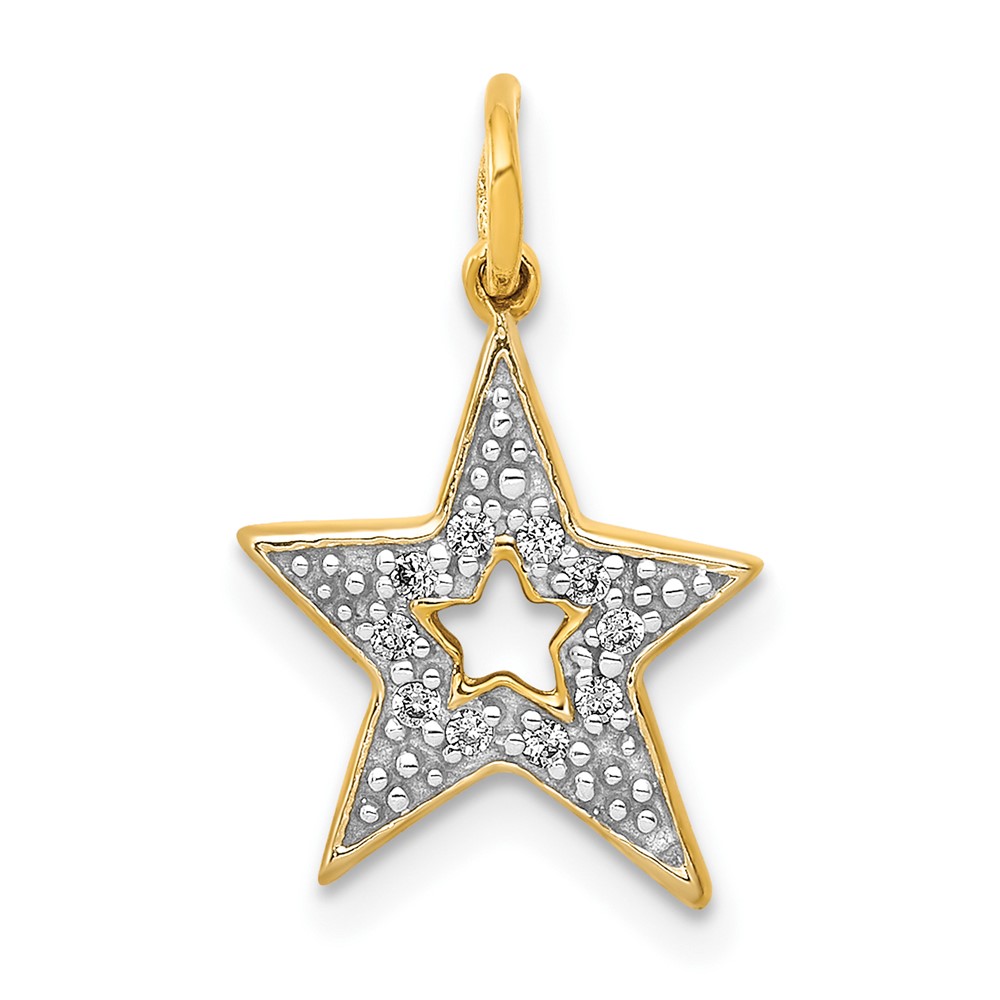 PM5177-005-1YA.jpg 10k Diamond Star Charm - Image 1