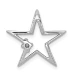 14k White Gold Diamond Star Chain Slide - Image 3
