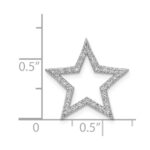 14k White Gold 1/10 carat Diamond Star Chain Slide - Image 4