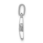 14k White Gold 1/10 carat Diamond Star Pendant - Image 2