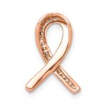 10k Rose Gold Diamond Awareness Chain Slide - Image 3