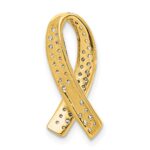 14k 1/3 carat Diamond Awareness Ribbon Chain Slide - Image 3