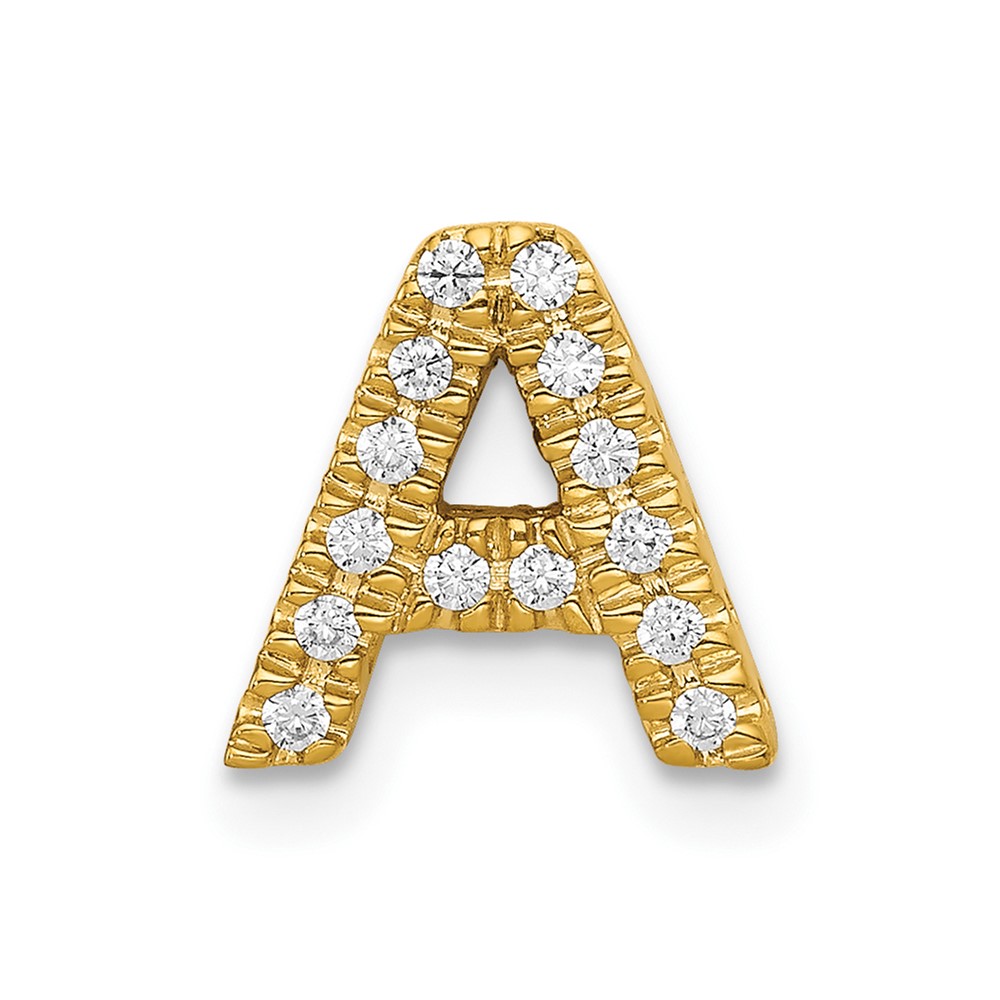 PM5221A-010-1YA.jpg 10K Diamond Letter A Initial Charm - Image 1