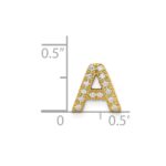 14K  Diamond Letter A Initial Charm - Image 4