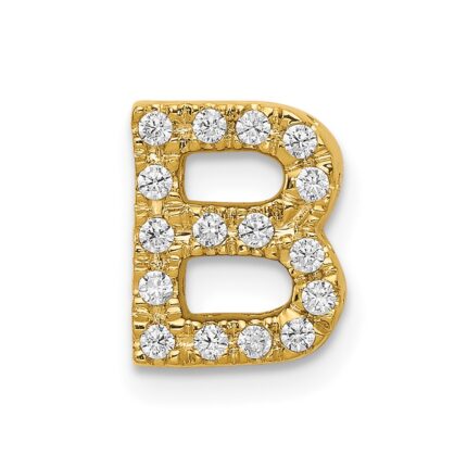 10K  Diamond Letter B Initial Charm