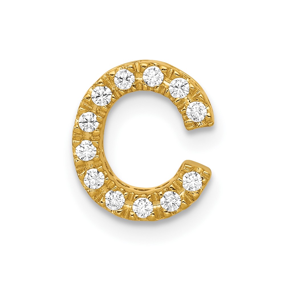 PM5221C-010-YA.jpg 14K Diamond Letter C Initial Charm - Image 1