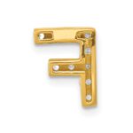 14K  Diamond Letter F Initial Charm - Image 3