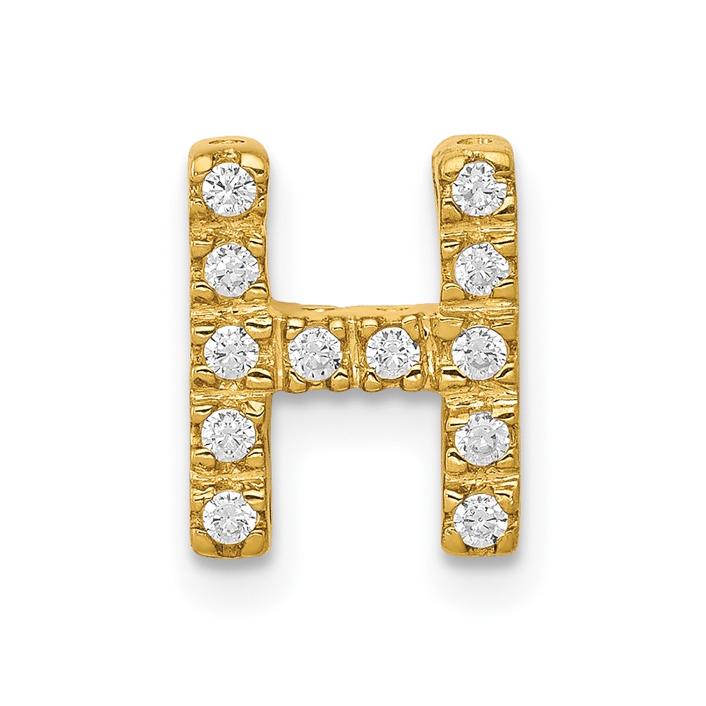 PM5221H-013-1YA.jpg 10K Diamond Letter H Initial Charm - Image 1