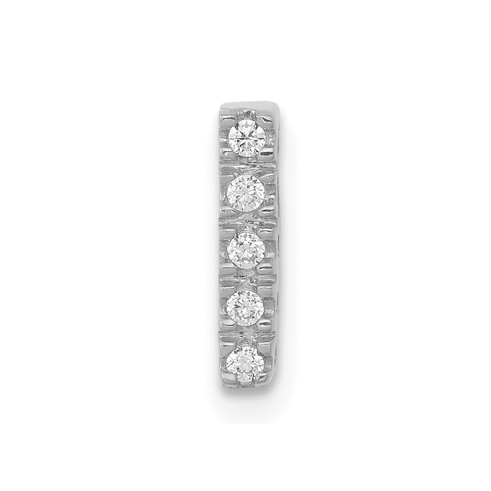 PM5221I-005-WA.jpg 14K White Gold Diamond Letter I Initial Charm - Image 1