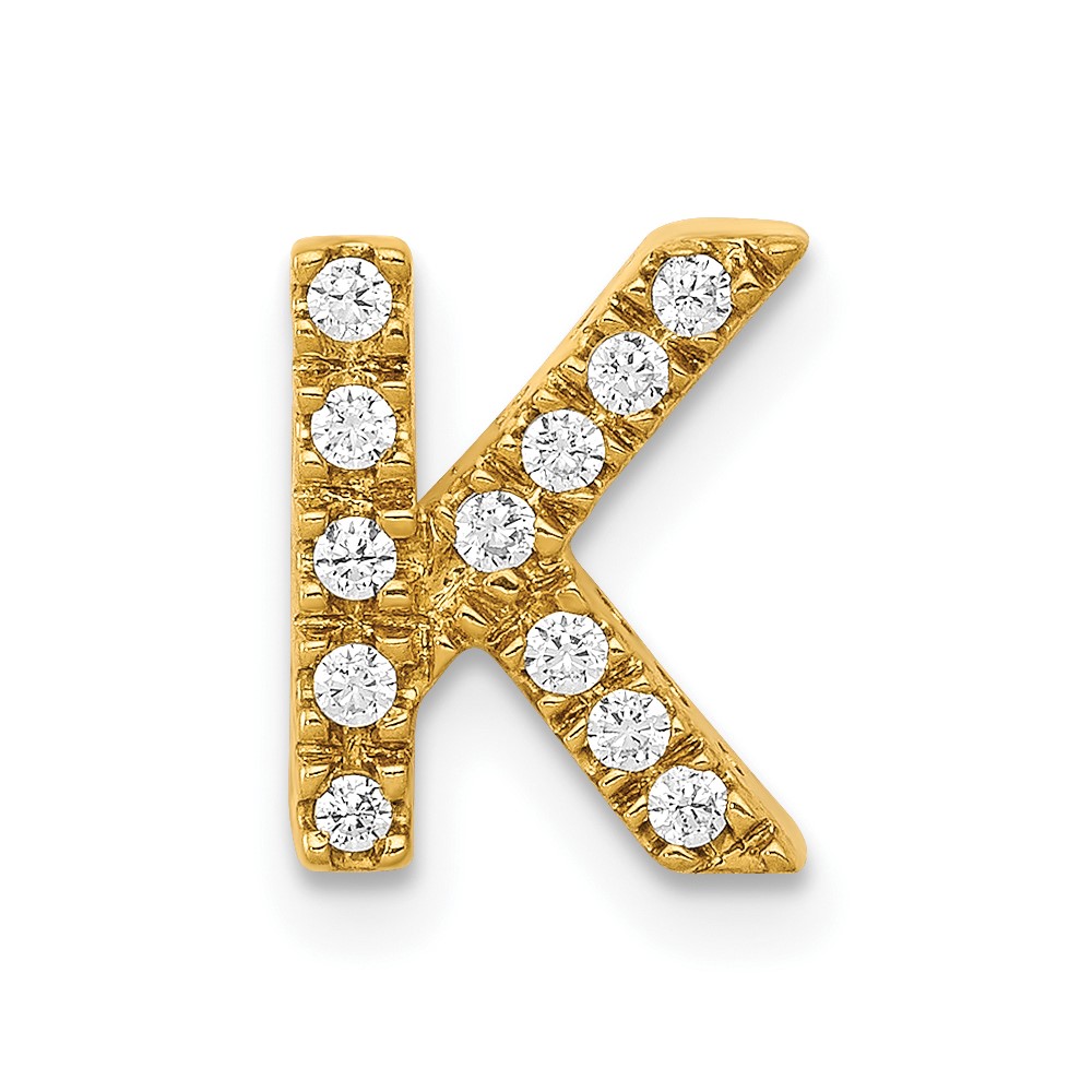 PM5221K-013-1YA.jpg 10K Diamond Letter K Initial Charm - Image 1