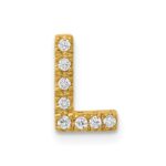 10K  Diamond Letter L Initial Charm