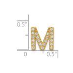 14K  Diamond Letter M Initial Charm - Image 4