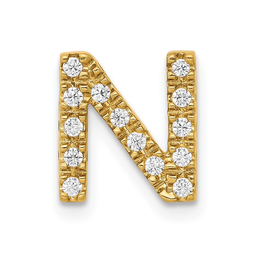 PM5221N-013-1YA.jpg 10K Diamond Letter N Initial Charm - Image 1