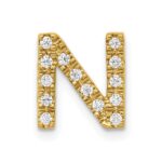 14K  Diamond Letter N Initial Charm