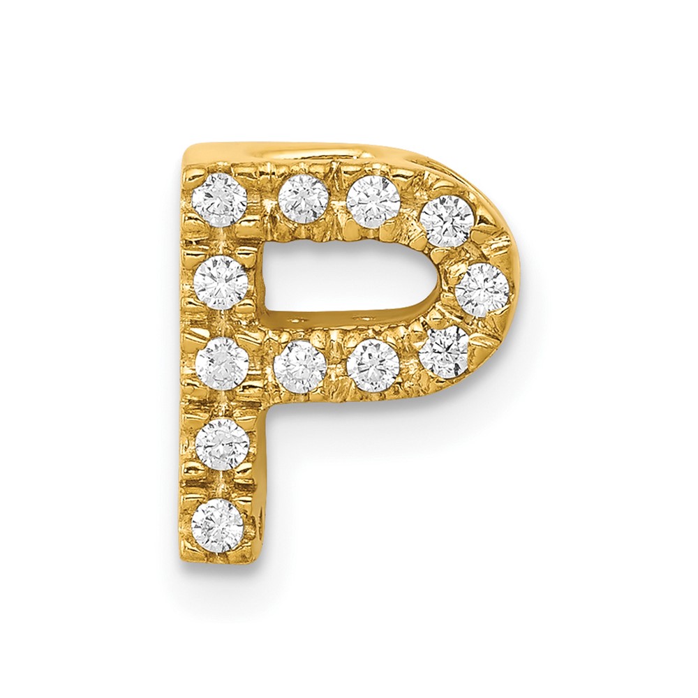 PM5221P-013-1YA.jpg 10K Diamond Letter P Initial Charm - Image 1