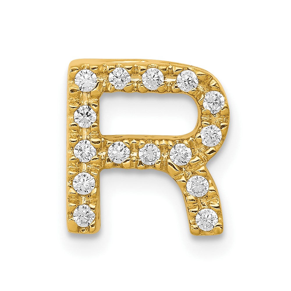 PM5221R-016-1YA.jpg 10K Diamond Letter R Initial Charm - Image 1