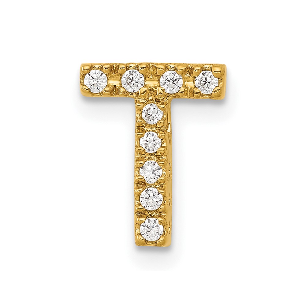 PM5221T-010-1YA.jpg 10K Diamond Letter T Initial Charm - Image 1