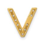 10K  Diamond Letter V Initial Charm - Image 3