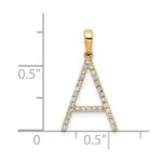 14K Diamond Letter A Initial Pendant - Image 3