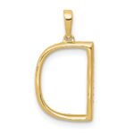 14K Diamond Letter D Initial Pendant - Image 4