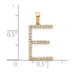 14K Diamond Letter E Initial Pendant - Image 3
