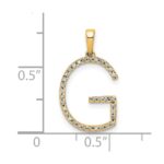 14K Diamond Letter G Initial Pendant - Image 3