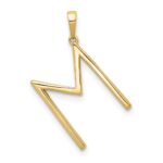 14K Diamond Letter M Initial Pendant - Image 4