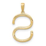 14K Diamond Letter S Initial Pendant - Image 3