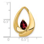 14k 7x5mm Pear Garnet Slide Fits up to 8mm Regular/Fancy/Reversible Omega - Image 2
