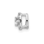 14k White Gold 1/3 carat Lab Grown Diamond VS/SI+ G+ Complete Cushion Halo Chain Slide Pendant - Image 2