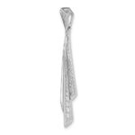 14k White Gold 1/4 carat Graduated Diamond Fancy Dangle Pendant - Image 4